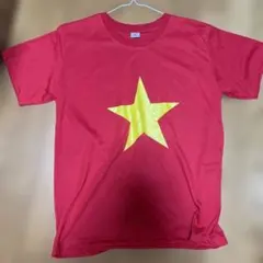 赤 星プリント Tシャツ Mサイズ 100%コットン