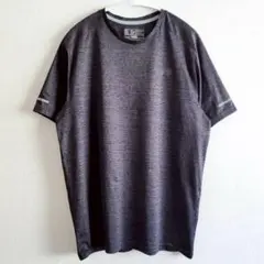 ニューバランス　Tシャツ　スポーツウェア　リフレクター　クルーネック　グレー　L