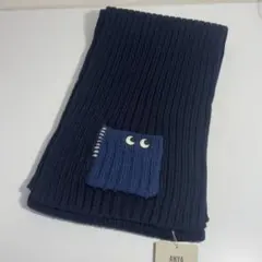 ポ*す様 ANYA HINDMARCH UNIQLO ネイビー ニット マフラーのサムネイル