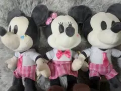 ミッキーマウス＆ミニーマウス　デココレ　スクール風BIGぬいぐるみ　２種+1個
