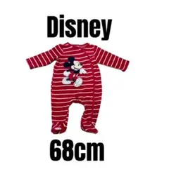 【Disney ディズニーベビー】カバーオール　ロンパース　ミッキーマウス　68