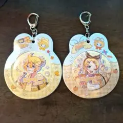 鏡音リン 鏡音レン 缶バッジホルダー 2点セット