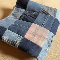 デニムリメイクブランケットマルチカバー膝掛け
