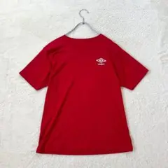 アンブロ/L/赤/クルーネックTシャツ/半袖/ドライ/スポーツ/ロゴ/カジュアルのサムネイル
