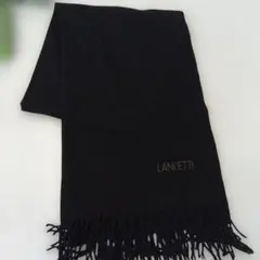 LANCETTI ブラック ストール フリンジ付きのサムネイル