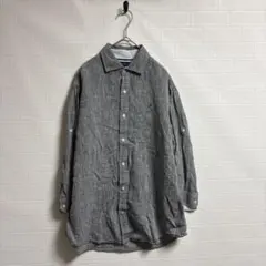 【Tommy Hilfiger】 トミーヒルフィガー　グレー L 麻100%のサムネイル