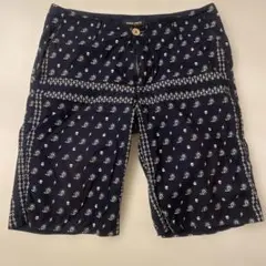 ZARA YOUTH ペイズリー柄 ショートパンツ ネイビーのサムネイル
