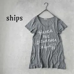 シップス ships 半袖カットソー Tシャツチュニック ボーダー カジュアルのサムネイル
