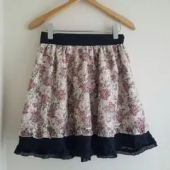 axes femme 花柄 レース リバーシブル スカート