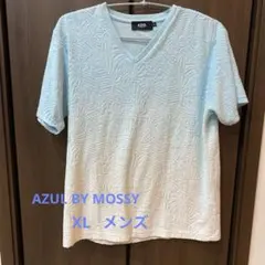 AZUL by MOUSSY XL 水色 Vネック Tシャツ