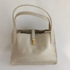 レザー ハンドバッグ　WHITE