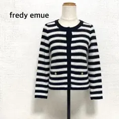 fredy emue フレディエミュ ボーダーニットカーディガン 金ボタン 36のサムネイル