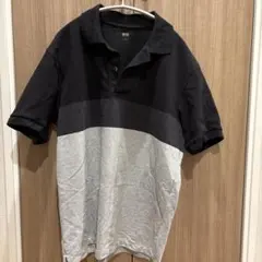 【花鳥風月様専用】UNIQLO Lサイズ 黒グレー ポロシャツ