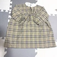 EAST BOY チェック柄 ワンピース 茶色 長袖