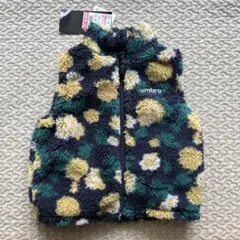 しまむらコラボ　アンブロ　花柄 ボアベスト