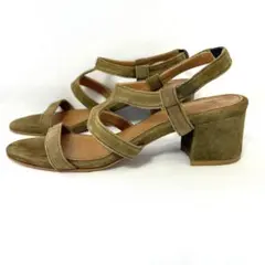 CHEMBUR スエードサンダル オリーブグリーン 36.5 日本製 レディース