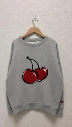 KIRSH チェリー　トレーナー　韓国　古着　スウェット　裏起毛無し