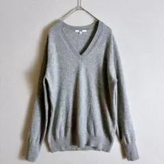 UNIQLO ユニクロ カシミヤ ニット Vネック XLサイズ グレー 人気色