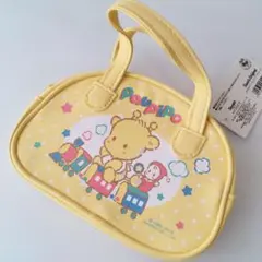 【レトロ】サンリオ　パウピポ ミニボストン風ポーチ合成皮革　2018