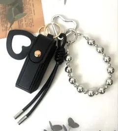 じゃらじゃらキーホルダー キーホルダー バッグチャーム リップケース＆ミラー付き