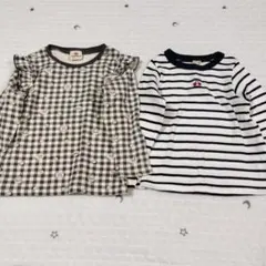 プティマイン アンパンマン トップス ロンT チェック ボーダー さくらんぼ