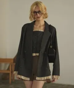 2025年最新】loinnuit フリルレイヤードデザインジャケットの