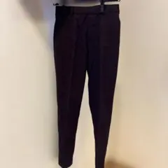 レディース センタープレス パンツ ダークブラウン