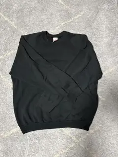 Fruit of the Loom 黒 無地　スウェット　短丈