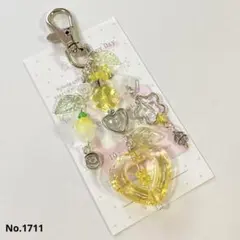 No.1711 ビーズキーホルダー y2k 韓国 1点 イエロー