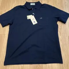 Crocodile ポロシャツ ネイビー 胸ポケット付き