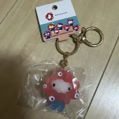 ミャクミャク×サンリオ キティ　キーホルダー　クリア