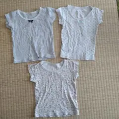 ベビー肌着3点セット（ストライプ・水玉・花柄）