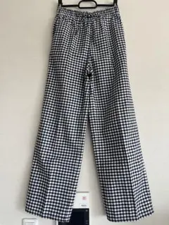 お値下げ⭐︎GU チェックワイドパンツ　イージーパンツ　S