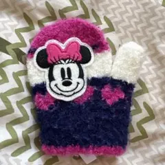 ミニーマウス ミトン ネイビー ピンク