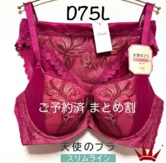 ✴︎D75L トリンプ 天使のブラ スリムライン 584 ブラ＆ショーツ red
