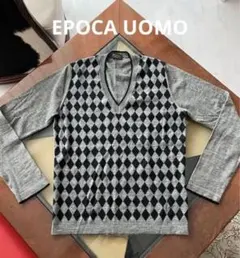 EPOKA UOMO エポカウォモ 羊毛 セーター アーガイルのサムネイル