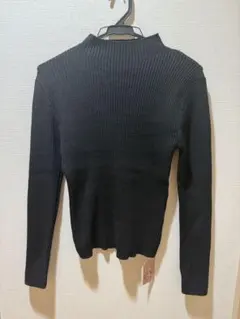 ブラック 長袖ニット Fサイズ