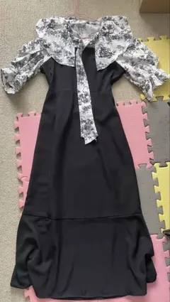 ちょこ様 オフショルダー花柄マキシドレス