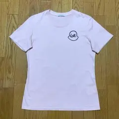 極美品　モンクレール　LOVE Tシャツ　ピンク　S　国内正規品　3S616