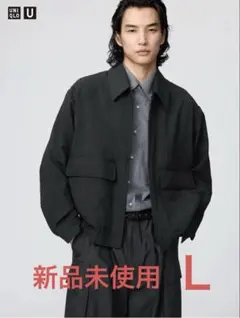 UNIQLO U ショートブルゾン　ブラック　Ｌ