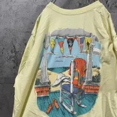 【レア】ビーチ タペストリー バックプリント オーバーサイズ Tシャツ