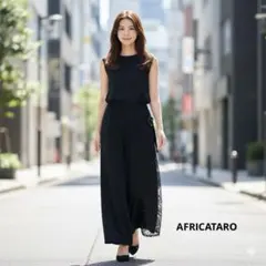 AFRICATARO フレアスカート ブラック レースデザイン 24A860-1のサムネイル