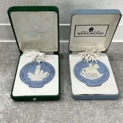 美品 Wedgwood 陶器製オーナメント 2個セット ジャスパー 希少品のサムネイル