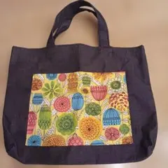 ハンドメイド　花柄トートバッグ