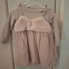 80サイズKatie Closet ベージュ 長袖ワンピース