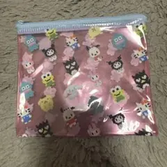 サンリオキャラクターズ ドット柄 フラットポーチ