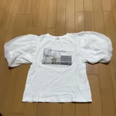 WEGO 半袖 Tシャツ ホワイト パフスリーブ