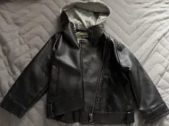 ライダースジャケット　キッズ　90cm フード取り外し可