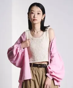 【ROSE BUD】SLAV KNIT TANK スラブ　ニット　タンクのサムネイル