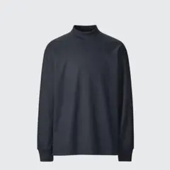 UNIQLO ブラッシュドジャージーモックネックTシャツ